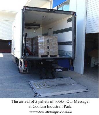 Unloading the shipment of books