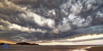 Summer storm over Noosa Spit/River, Noosa Heads, Queensland